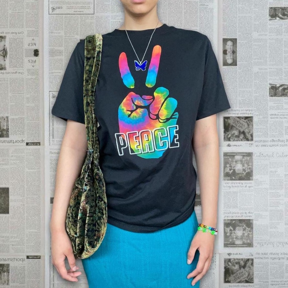 Tie-Dye Peace Sign Graphic Tee